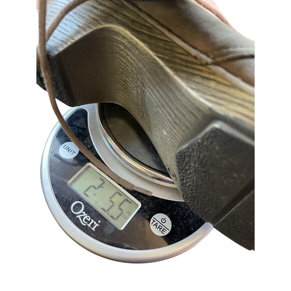 Dansko 'Meena' Lace-Up Bootie Ankle Leather Size 41 US 11/11.5 Tan EUC Suede - Picture 13 of 13